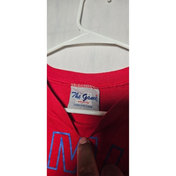 Vintage MLB Philadelphia Phillies Baseball Red T Shirt 1993 The Game Sz Medium - Picture 2 of 3